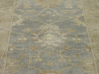 Back of Turk Oushak Wash hand-knotted rug