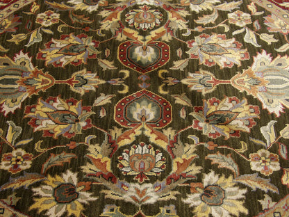 Back of Jaipur Kashan hand-knotted rug