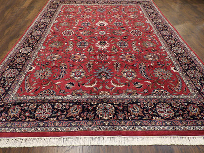 Fine Persian Kashan rug corner detail