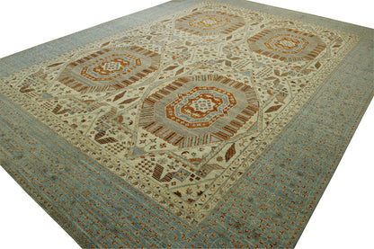 Tribal Vegetable Dye Mamluk rug border detail