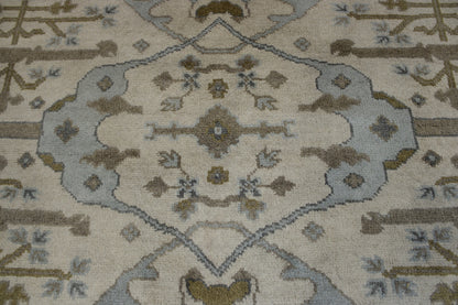Oushak Indo Ziegler rug corner detail