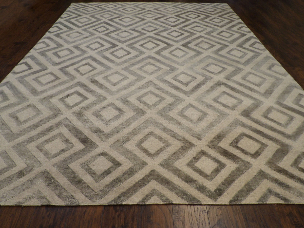 Back of modern hand-knotted rug