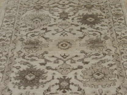 Back of Silky Ziegler Oushak hand-knotted rug