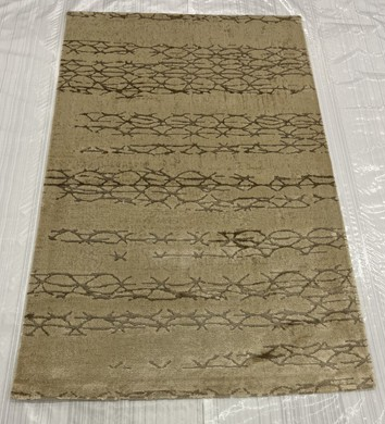 Modern Wool Hand Knotted Rug Beige 3x5  -EB-14