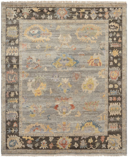 Hand knotted Wool & Silk Oushak Rug KAA8940