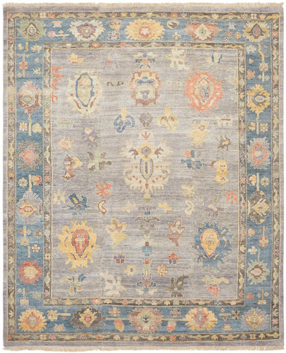 Hand knotted Wool & Silk Oushak Rug KAA9000