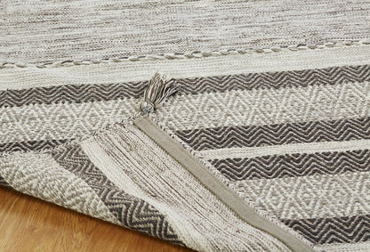 Hand Loom Cotton Chenille Contemporary Flat-weave Rug KAD6210