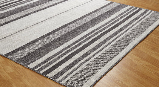 Hand Loom Cotton Chenille Contemporary Flat-weave Rug KAD6220