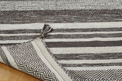 Hand Loom Cotton Chenille Contemporary Flat-weave Rug KAD6220