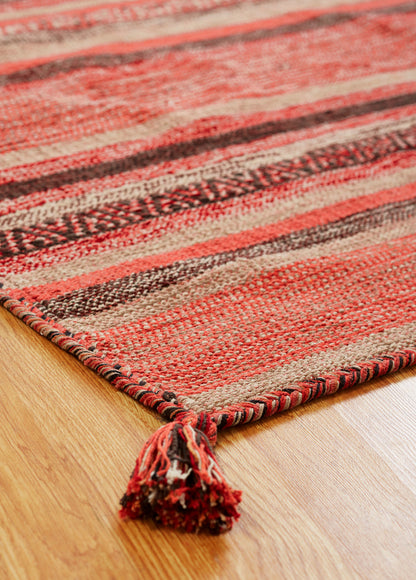 Flat-weave Rug Cotton Chenille Contemporary KAD6230
