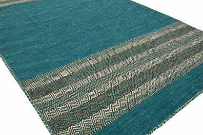 Hand Loom Cotton Chenille Contemporary Flat-weave Rug KAD6240
