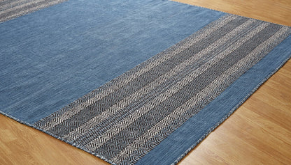 Hand Loom Cotton Chenille Contemporary Flat-weave Rug KAD6240