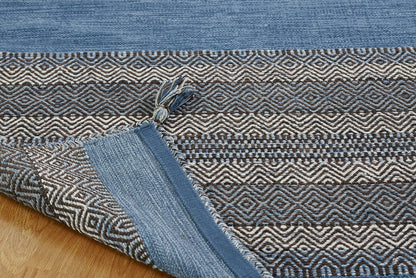 Hand Loom Cotton Chenille Contemporary Flat-weave Rug KAD6240