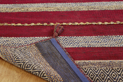Hand Loom Cotton Chenille Contemporary Flatweave Rug KAD6250