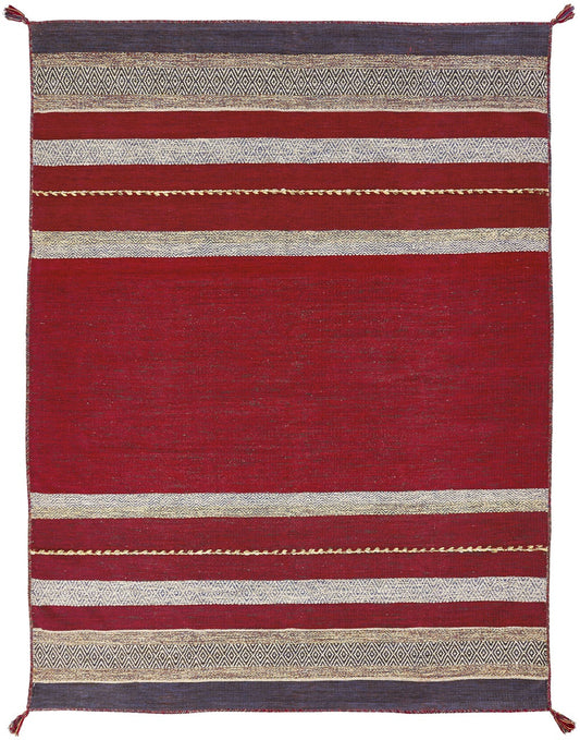Hand Loom Cotton Chenille Contemporary Flatweave Rug KAD6250