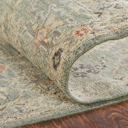 Additional view, transitional wool rug in gray and beige