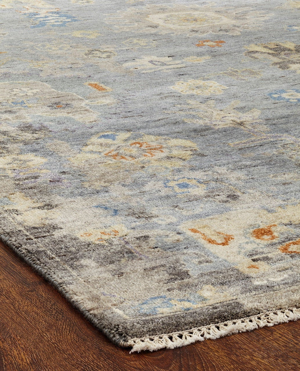 Hand Knotted Wool & Silk Transitional Rug KAK4200