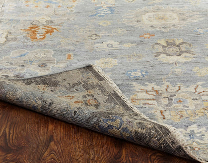 Hand Knotted Wool & Silk Transitional Rug KAK4200