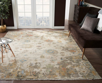 Hand Knotted Wool & Silk Transitional Rug KAK4210
