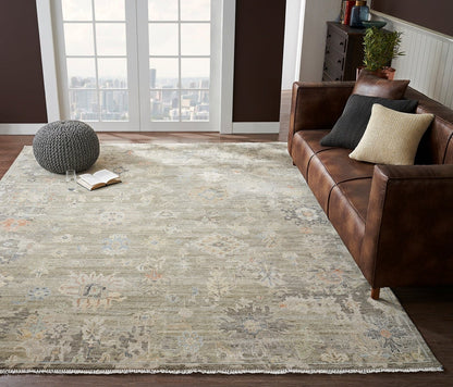 Hand Knotted Wool & Silk Transitional Rug KAK4230