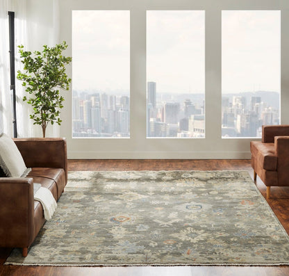 Hand Knotted Wool & Silk Transitional Rug KAK4280