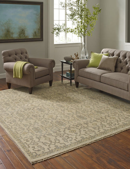 Hand Knotted Wool Ikat Rug KAN0420