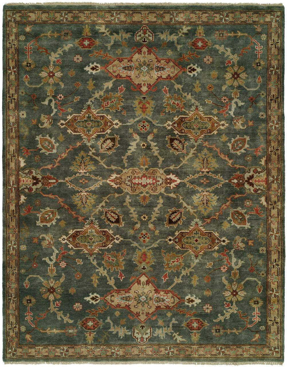 Hand Knotted Wool Ikat Rug KAN0450