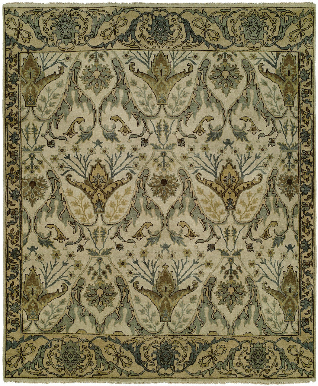 Hand Knotted Wool Ikat Rug KAN0600