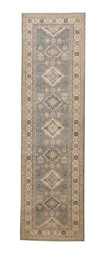 Tribal Super Kazak Wool Hand Knotted Rug 2.9x9.7 -b-121