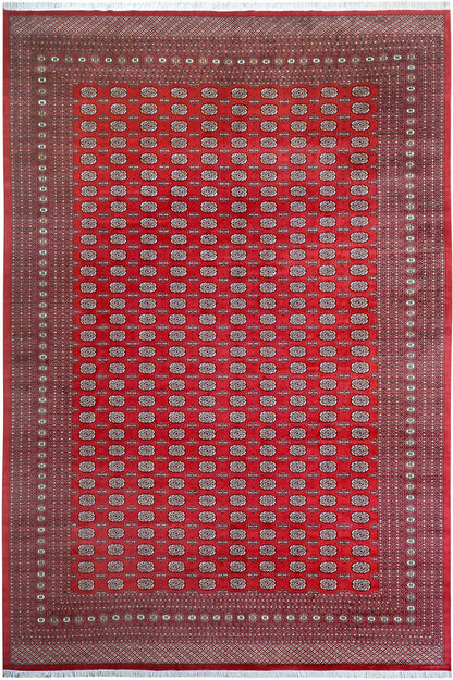 Traditional Bokara Hand Knotted rug 12x18  -TN01