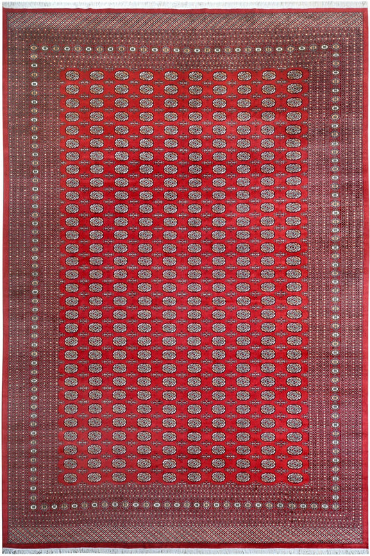 Traditional Bokara Hand Knotted rug 12x18  -TN01