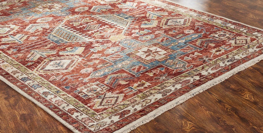 Knotted Wool Southwest/Tribal Rug KCN2860