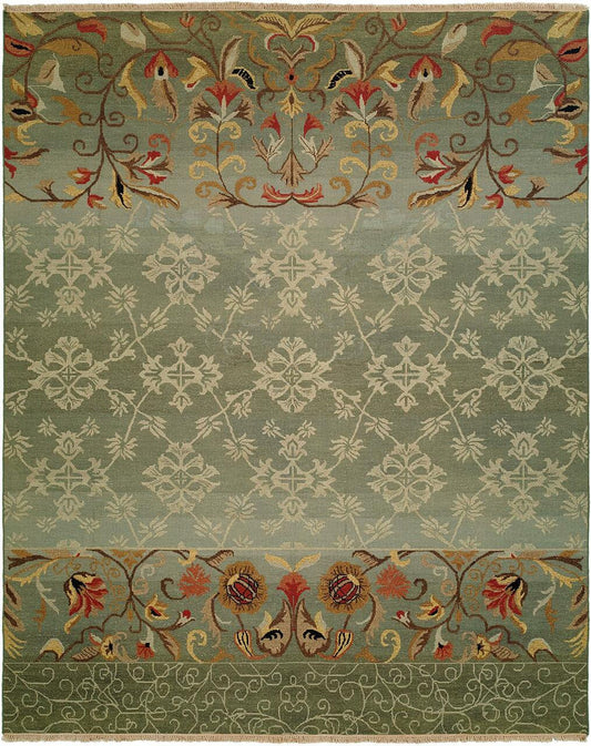 Hand Knotted Wool Floral Rug KCP8190