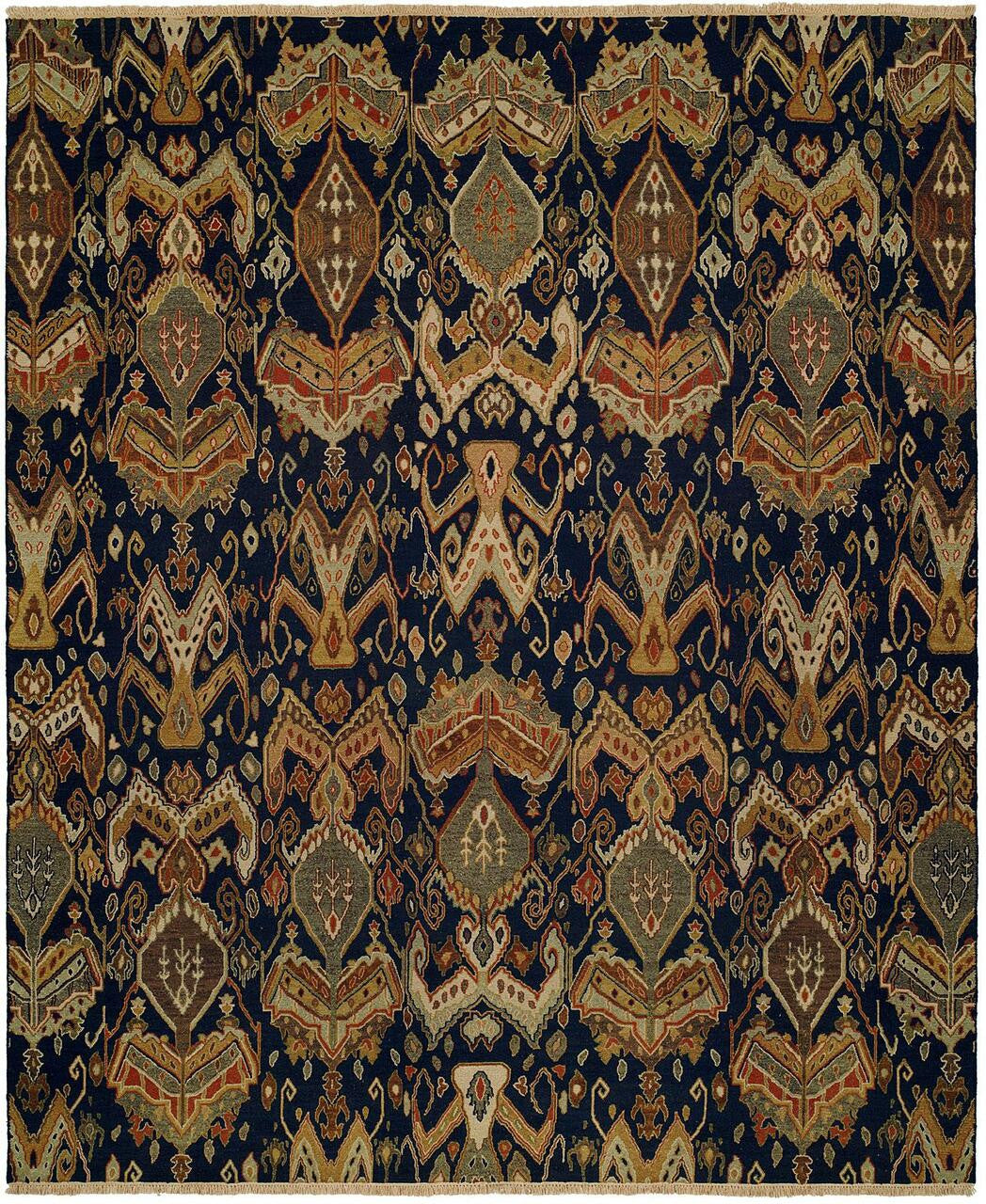 Hand Knotted Wool Ikat Rug KCP8240
