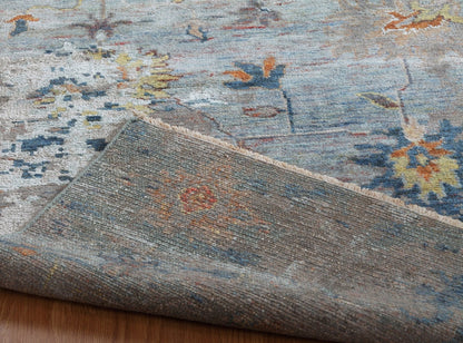Hand Knotted Wool & Silk Oushak Rug KCR9300