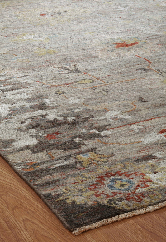 Hand Knotted Wool & Silk Oushak Rug KCR9340