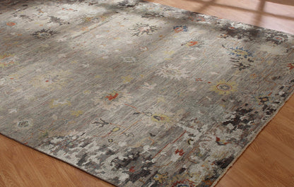 Hand Knotted Wool & Silk Oushak Rug KCR9340