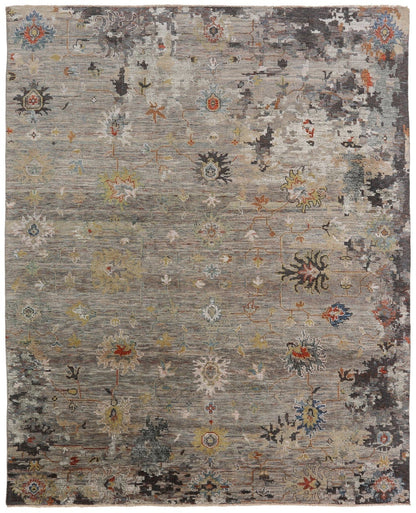 Hand Knotted Wool & Silk Oushak Rug KCR9340