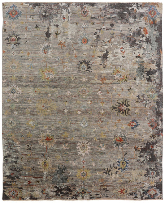 Hand Knotted Wool & Silk Oushak Rug KCR9340