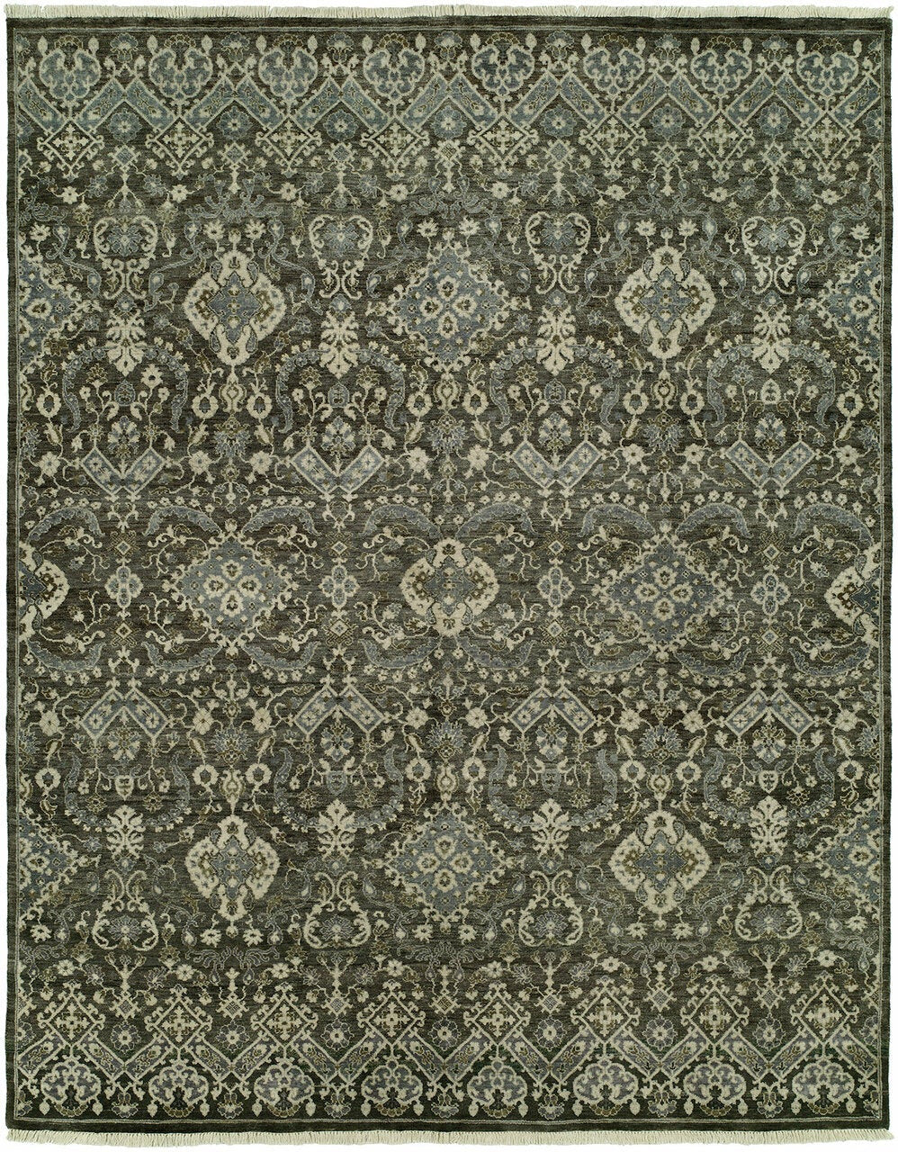 Hand Knotted Wool Ikat Rug KDL1110
