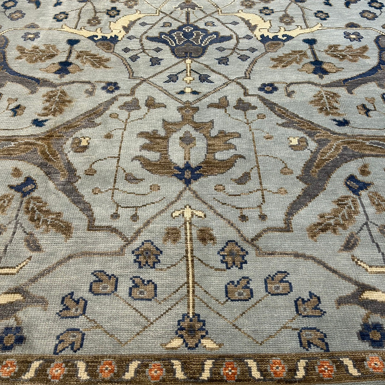 Blue 11.10x14.8\n Oushak Zigler Hand knotted Wool Rug - Sku: w20190