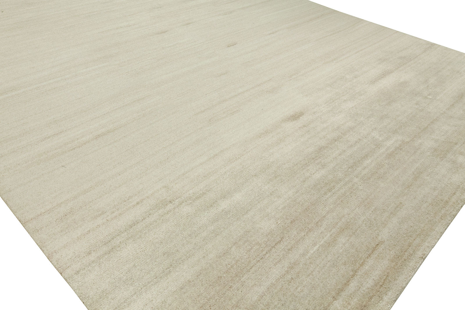 Round shape option, modern silk rug in beige