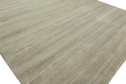 Round shape option, modern silk rug in beige and brown