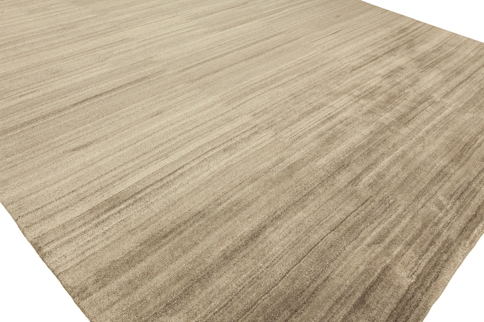 Round shape option, modern silk rug in beige