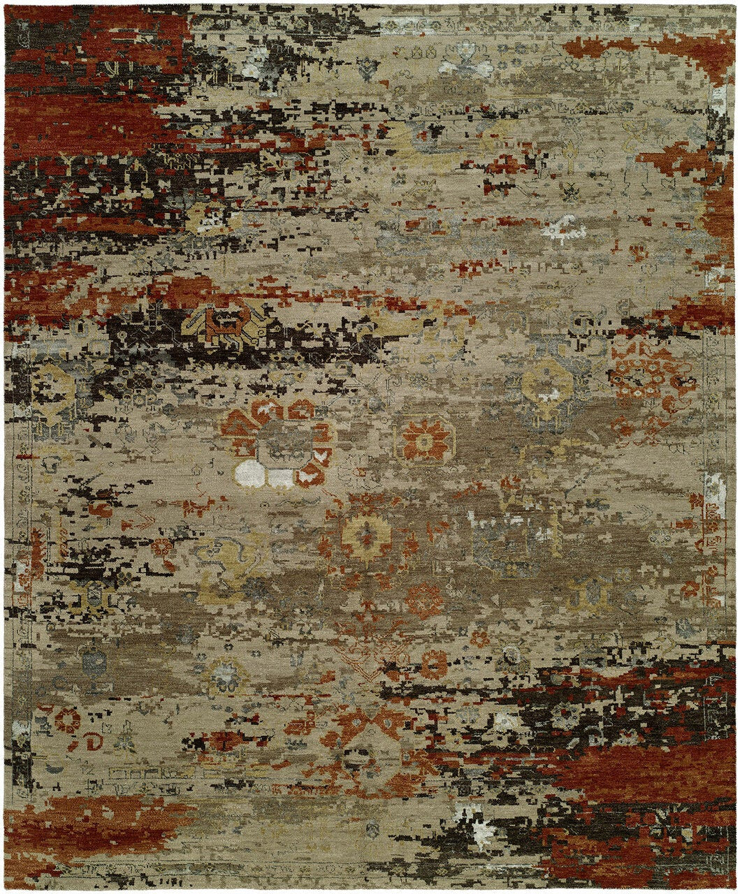 Hand Knotted Wool & Silk Transitional Rug KEP0260 KEP0260 physical All Rugs New