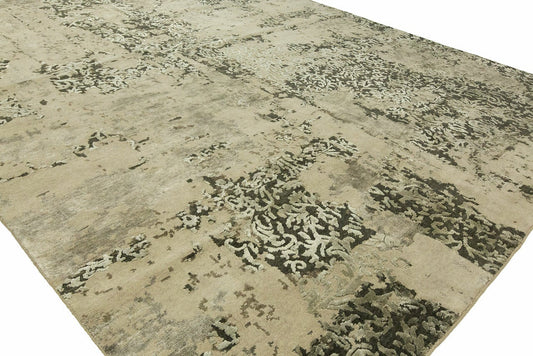Hand Knotted Wool & Silk Modern Rug KEQ5730