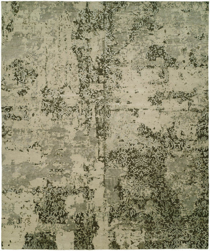 Hand Knotted Wool & Silk Modern Rug KEQ5730