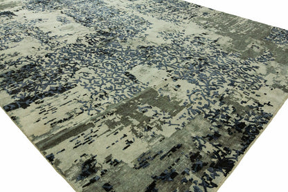 Hand Knotted Wool & Silk Modern Rug KEQ5770