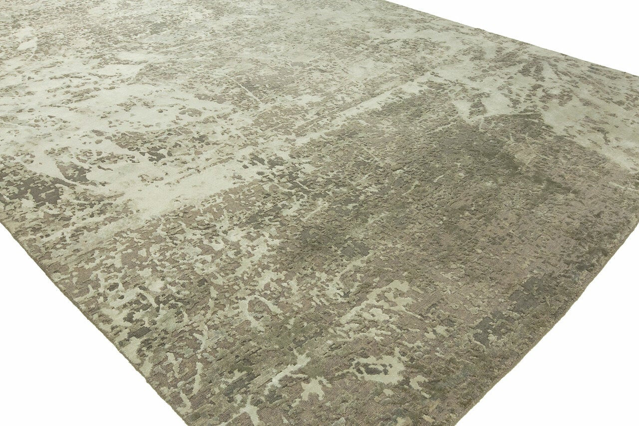 Hand Knotted Wool & Silk Modern Rug KEQ5790
