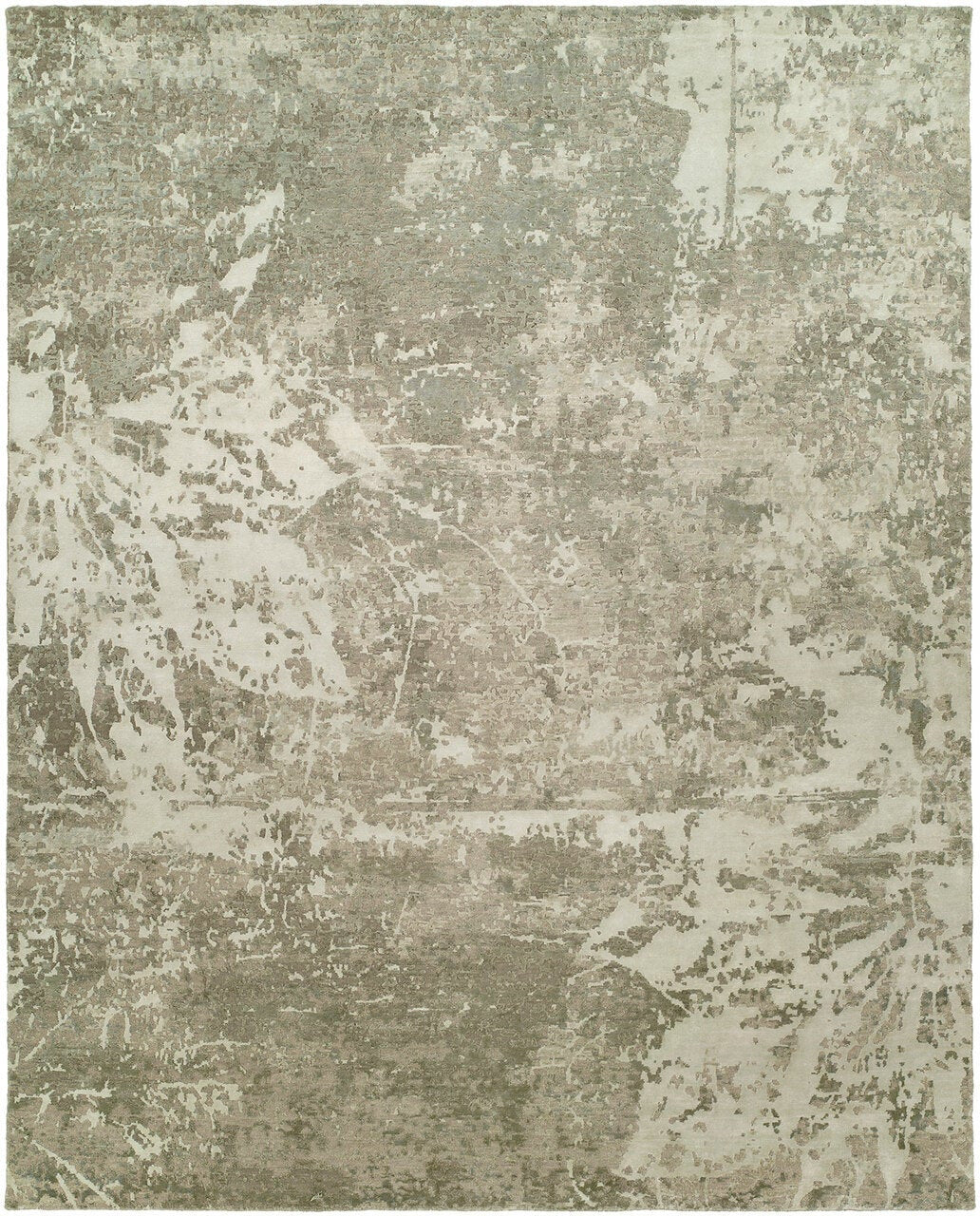 Hand Knotted Wool & Silk Modern Rug KEQ5790